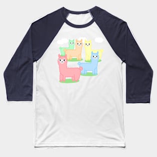 Alpaca cute Paste colors Baseball T-Shirt